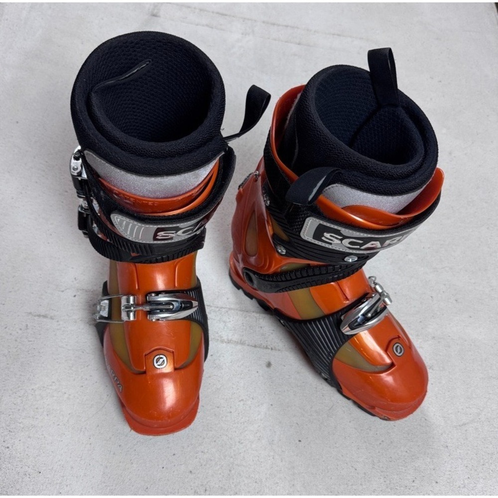 Scarpa Spirit 3 Ski Boots Men's 7 296mm Alpine Touring AT Orange Made Italy